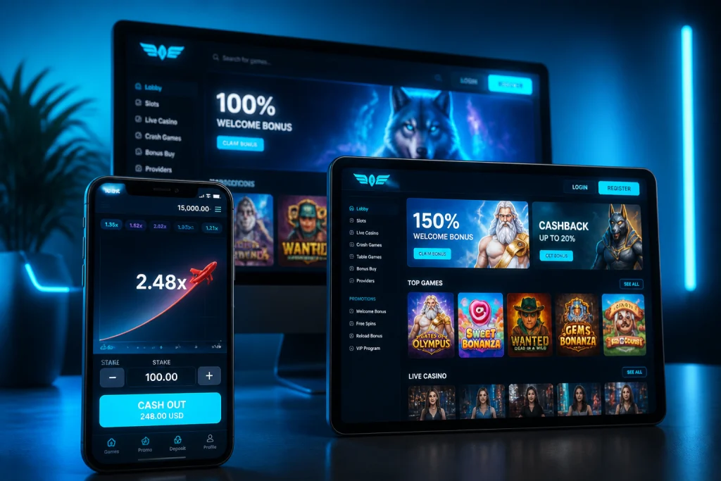 Auszahlungsbestätigung eines Online-Casinos mit Bearbeitungsstatus auf dem Smartphone